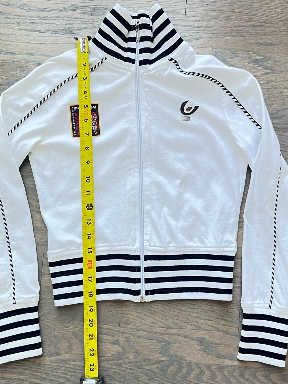 Freddy High Kick Y2K White Cotton Full Zip Track Jacket XS - Picture 12 of 12